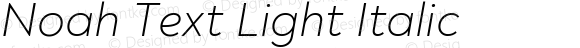 Noah Text Light Italic