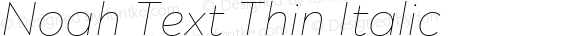 Noah Text Thin Italic