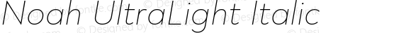 Noah UltraLight Italic