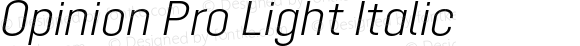 Opinion Pro Light Italic