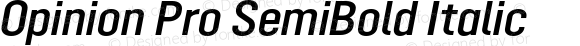 Opinion Pro SemiBold Italic