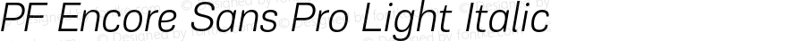 PFEncoreSansPro-LightItalic