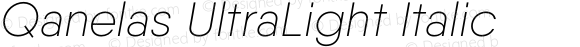 Qanelas UltraLight Italic