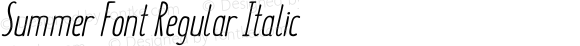 Summer Font Regular Italic