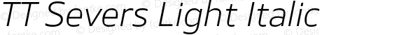 TT Severs Light Italic