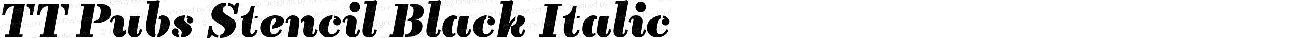 TT Pubs Stencil Black Italic