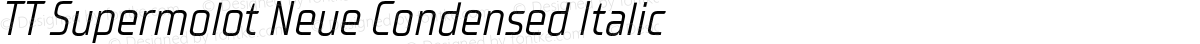 TT Supermolot Neue Condensed Italic