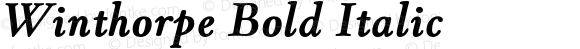 Winthorpe Bold Italic