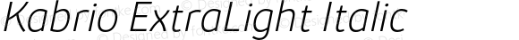 Kabrio ExtraLight Italic