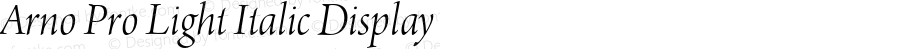 Arno Pro Light Italic Display Version 1.084;PS 1.005;hotconv 1.0.67;makeotf.lib2.5.33168