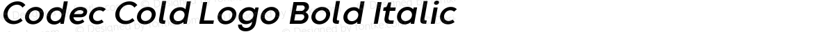Codec Cold Logo Bold Italic