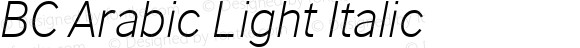 BC Arabic Light Italic