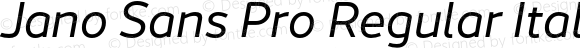 Jano Sans Pro Regular Italic