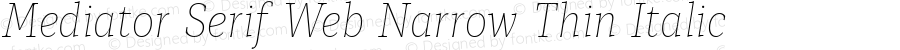 Mediator Serif Web Narrow Thin Ital