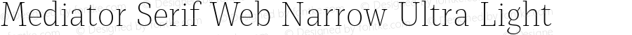 Mediator Serif Web Narrow UltLt