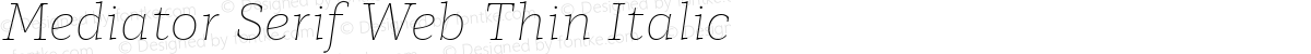 Mediator Serif Web Thin Italic