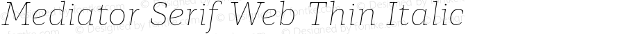 Mediator Serif Web Thin Italic