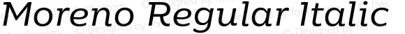 Moreno Regular Italic