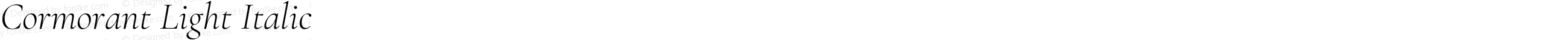 Cormorant Light Italic
