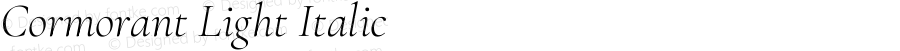 Cormorant Light Italic