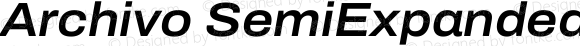 Archivo SemiExpanded SemiBold Italic