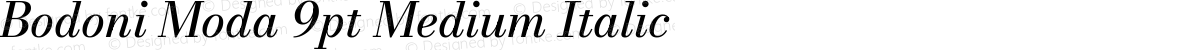 Bodoni Moda 9pt Medium Italic