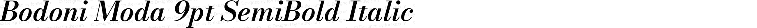 Bodoni Moda 9pt SemiBold Italic