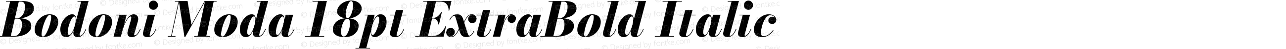 Bodoni Moda 18pt ExtraBold Italic