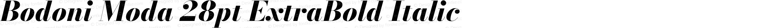 Bodoni Moda 28pt ExtraBold Italic