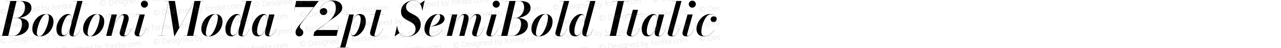 Bodoni Moda 72pt SemiBold Italic