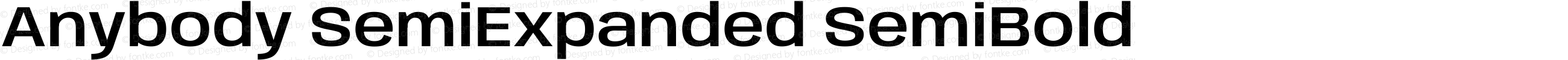 Anybody SemiExpanded SemiBold