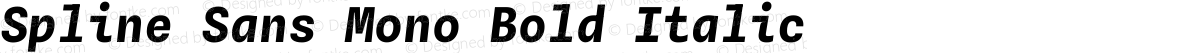 Spline Sans Mono Bold Italic