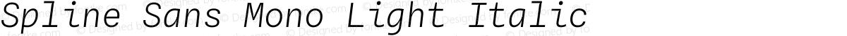 Spline Sans Mono Light Italic