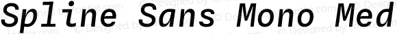 Spline Sans Mono Medium Italic