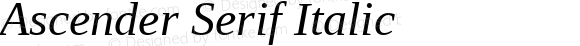 Ascender Serif Italic
