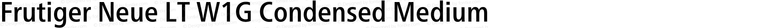 Frutiger Neue LT W1G Condensed Medium