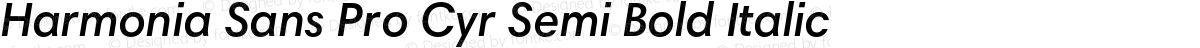 Harmonia Sans Pro Cyr Semi Bold Italic