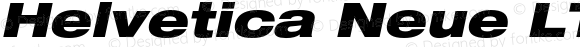 Helvetica Neue LT W1G 93 Black Extended Oblique