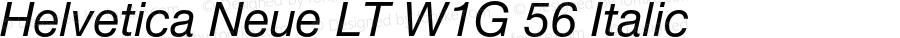 Helvetica Neue LT W1G 56 Italic