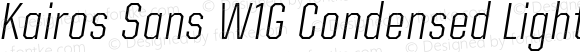 Kairos Sans W1G Condensed Light Italic