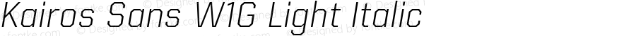 Kairos Sans W1G Light Italic