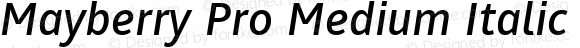 Mayberry Pro Medium Italic