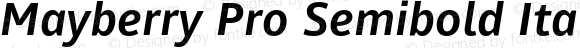 Mayberry Pro Semibold Italic
