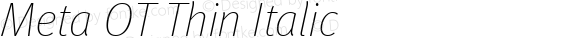 Meta OT Thin Italic