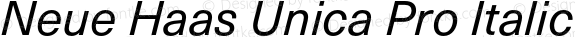 Neue Haas Unica Pro Italic