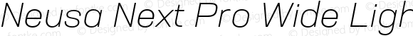 Neusa Next Pro Wide Light Italic