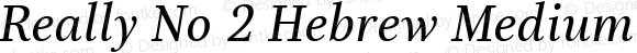 Really No 2 Hebrew Medium Italic