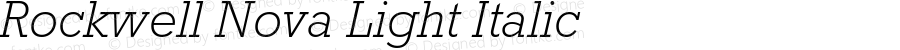 Rockwell Nova Light Italic