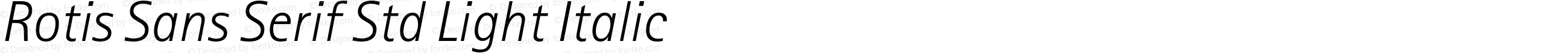 Rotis Sans Serif Std Light Italic