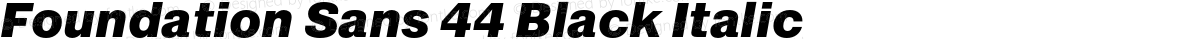 Foundation Sans 44 Black Italic